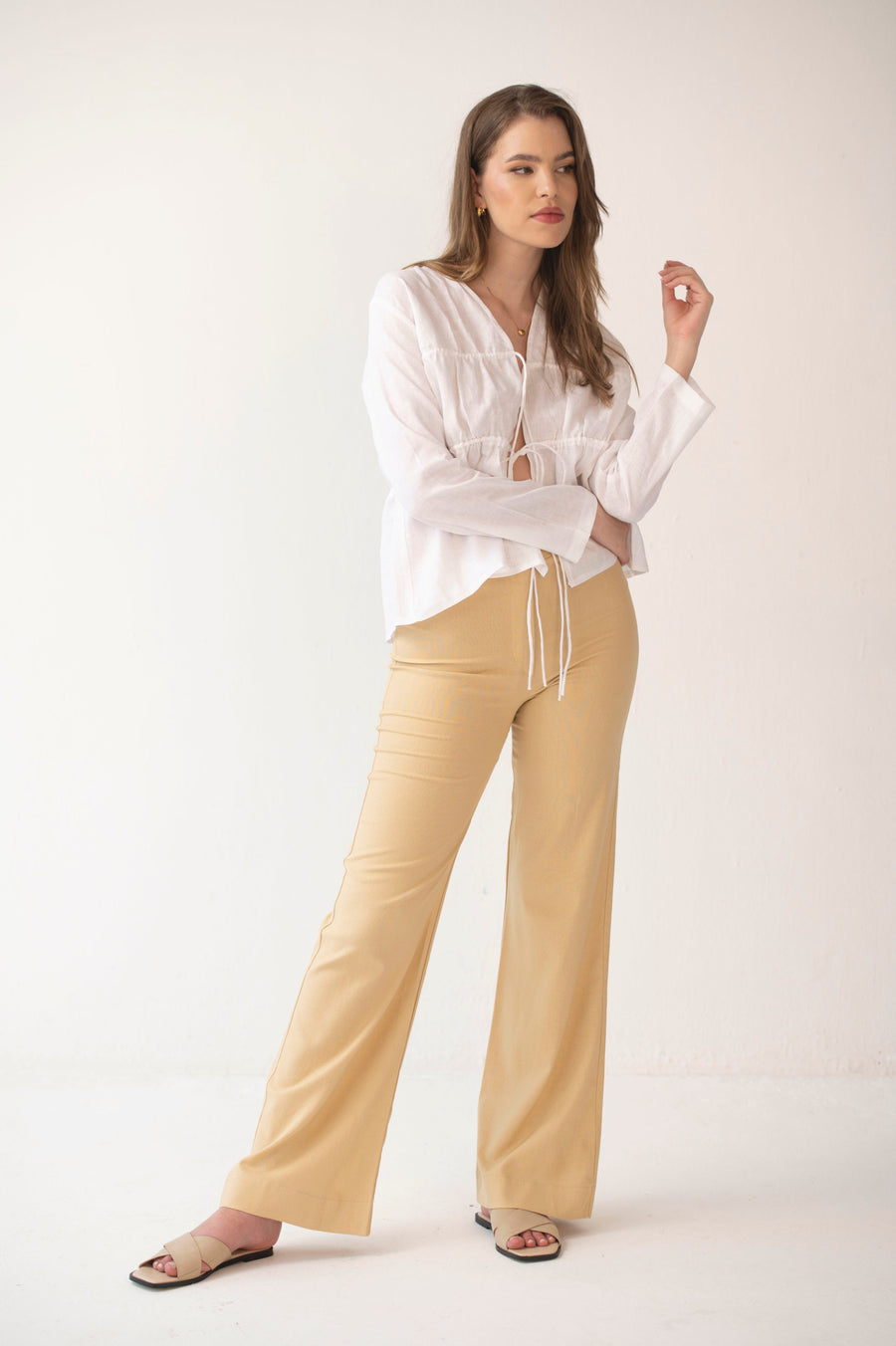 The Harlow Pants in Sand