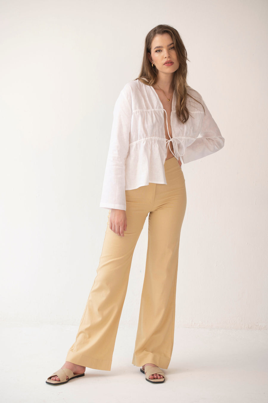 The Harlow Pants in Sand