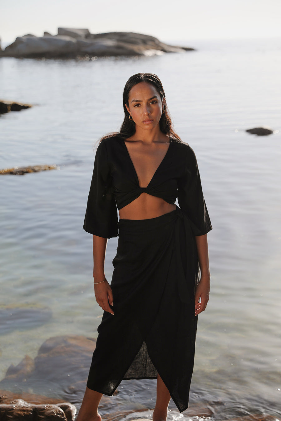 The Wrap Skirt in Black