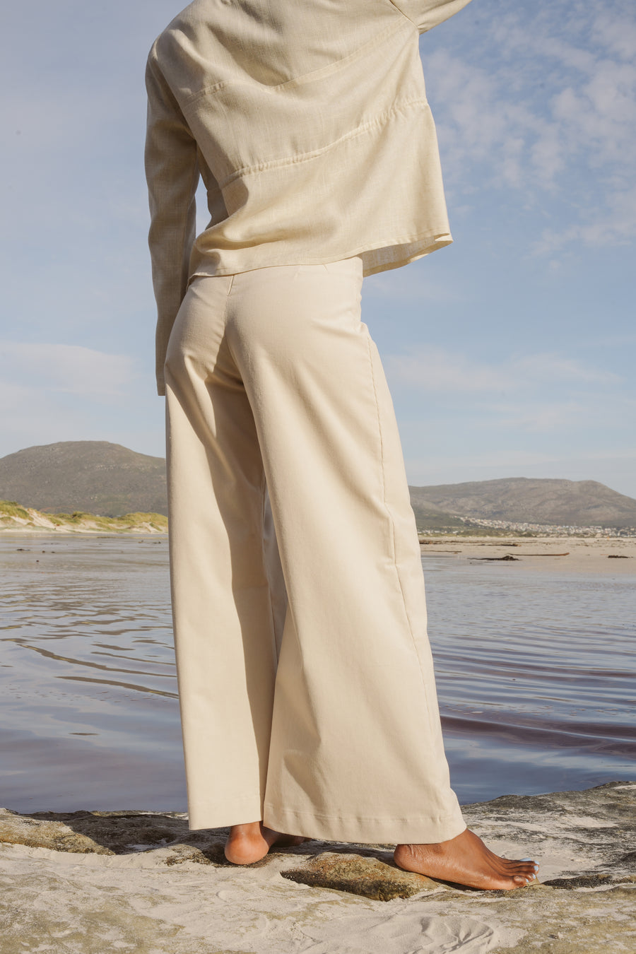 The Wide Leg Pants in Cream