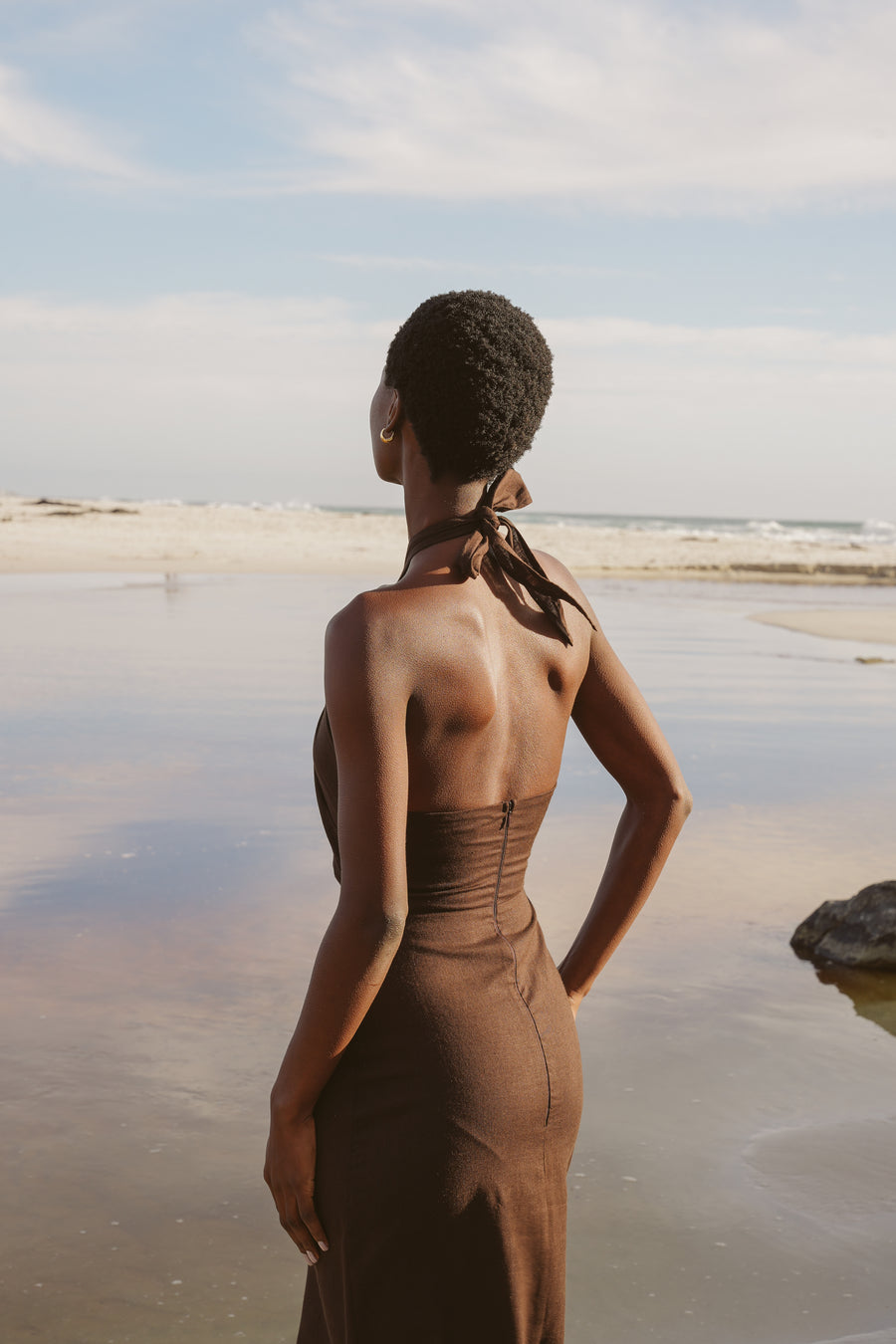 The Storm Dress in Brown
