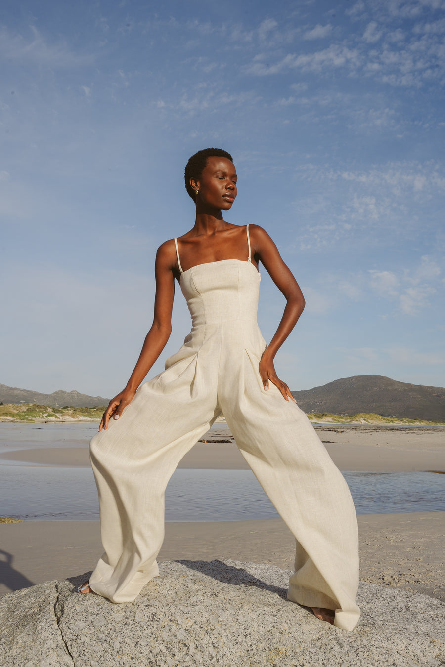 The Sofia Jumpsuit in Natural