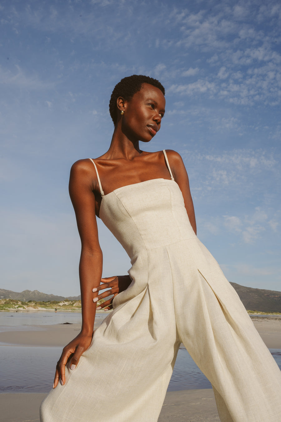 The Sofia Jumpsuit in Natural