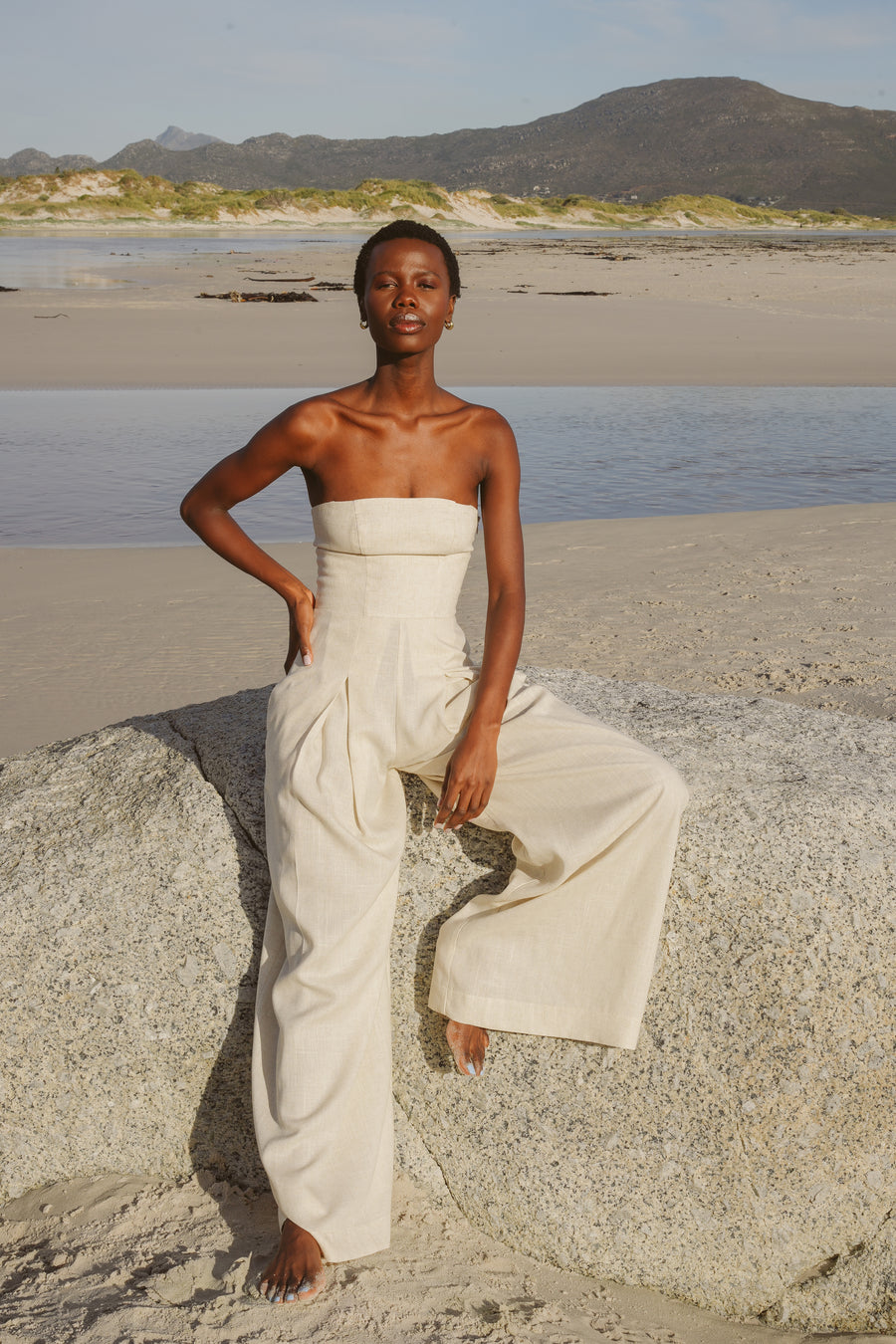 The Sofia Jumpsuit in Natural
