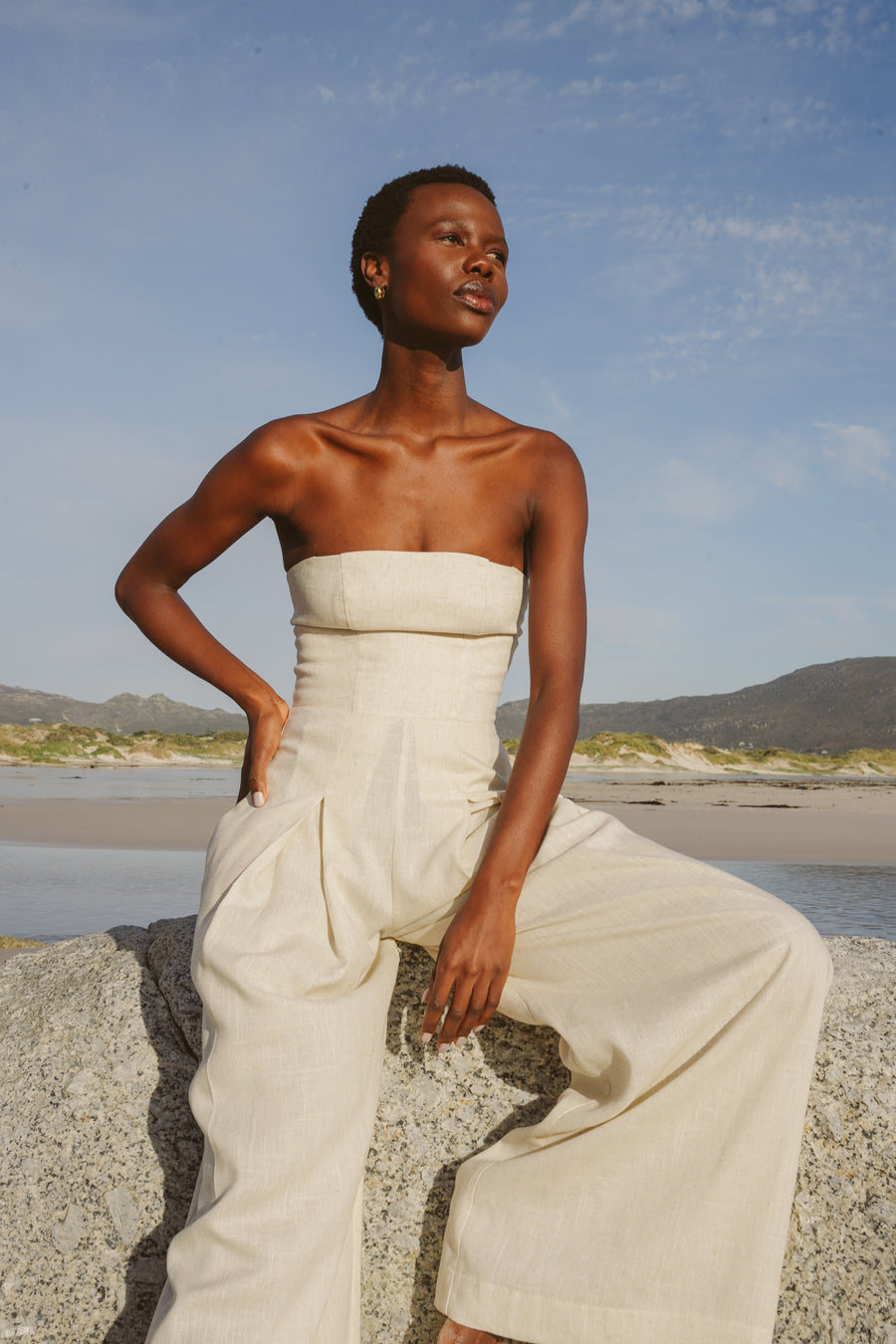 The Sofia Jumpsuit in Natural