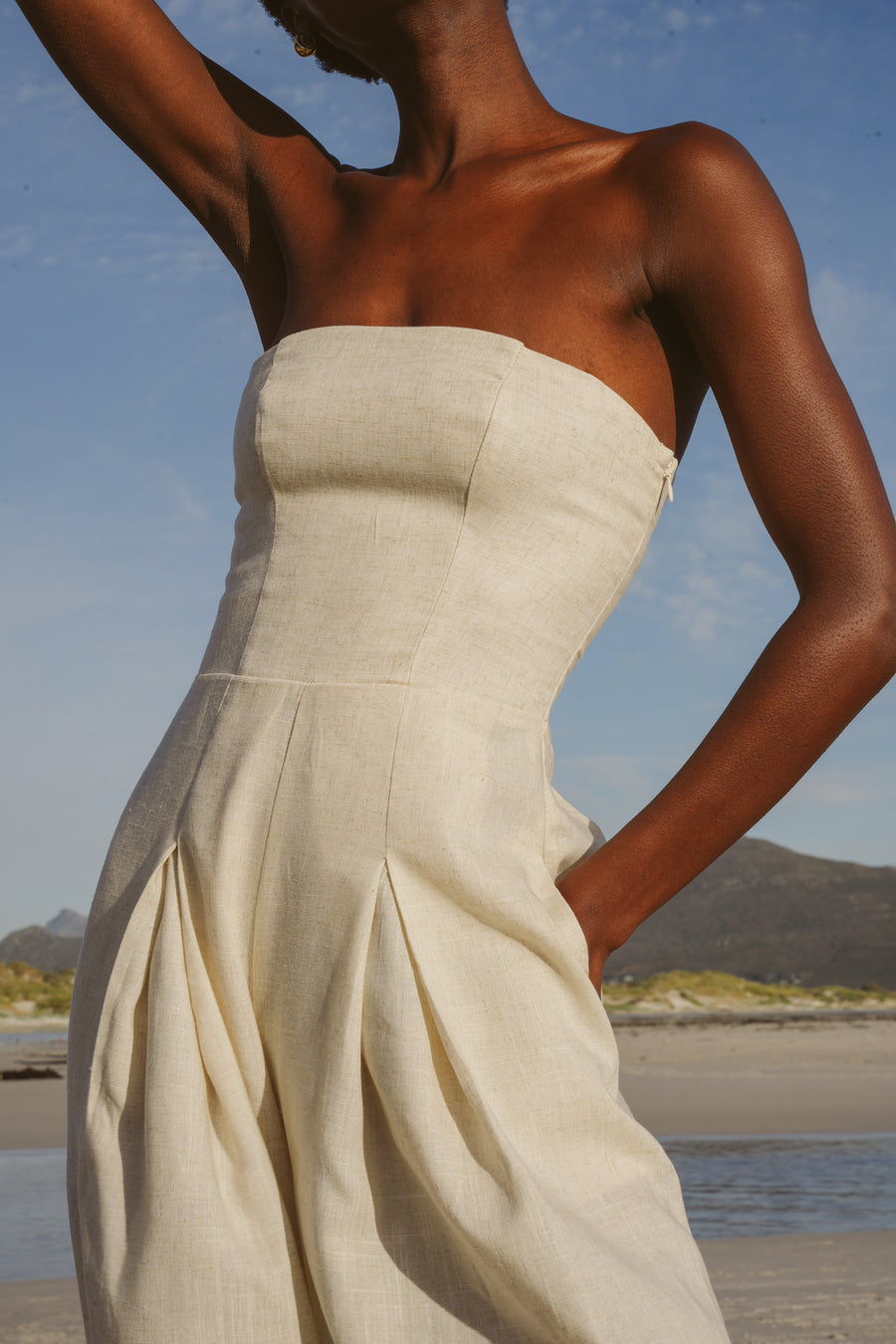 The Sofia Jumpsuit in Natural