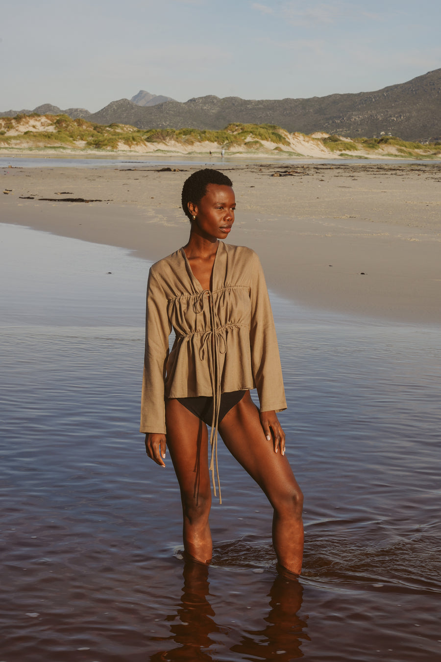 The Becca Top in Stone