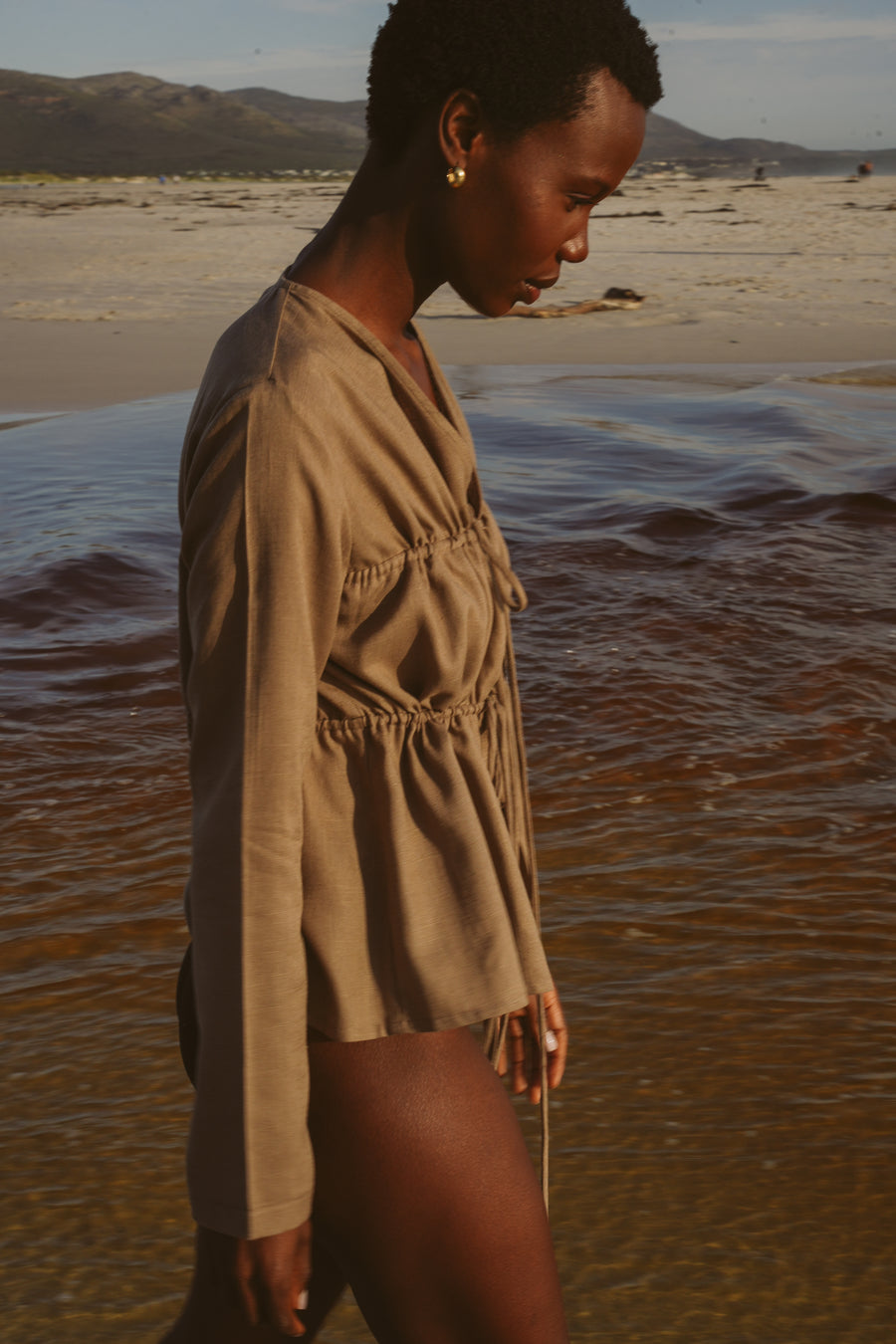 The Becca Top in Stone