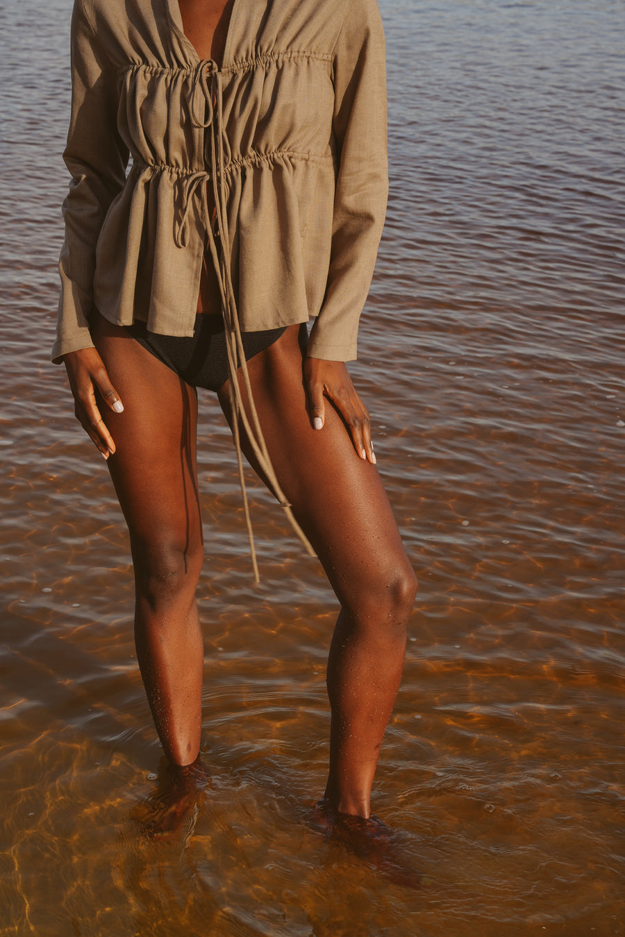 The Becca Top in Stone