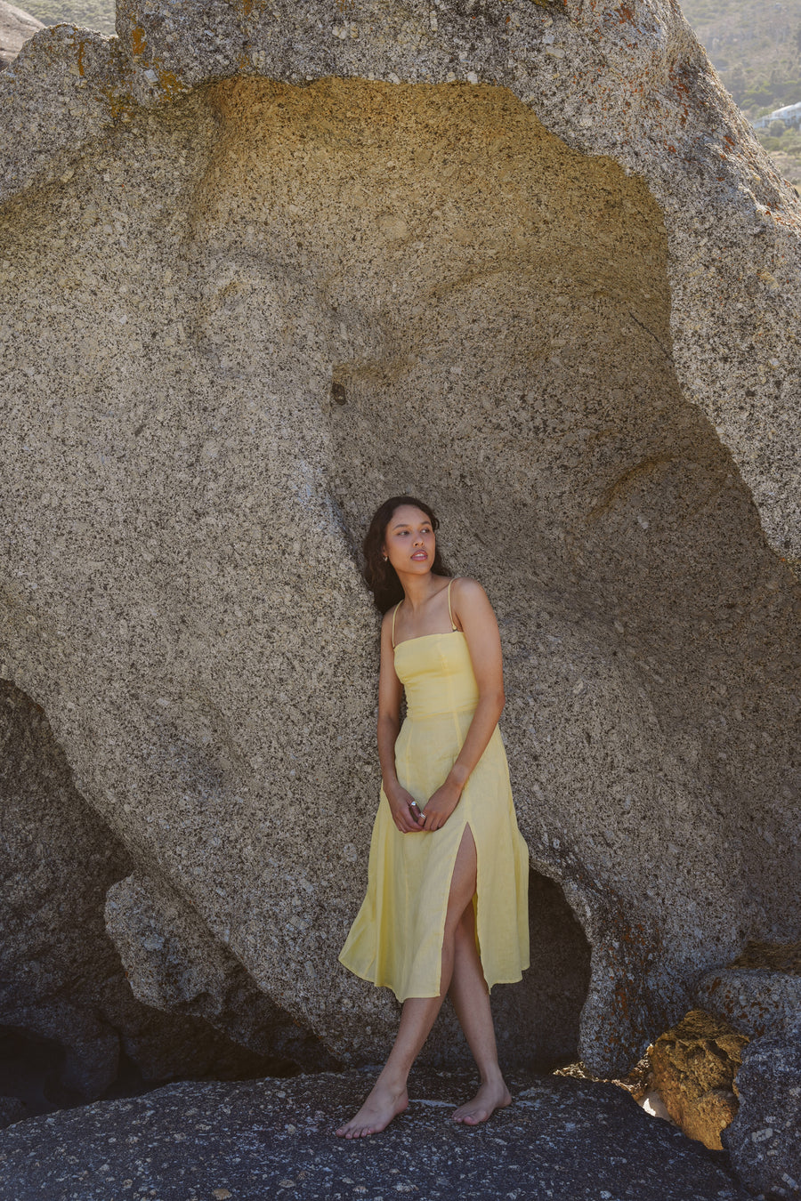 The Cara Dress in Banana Yellow