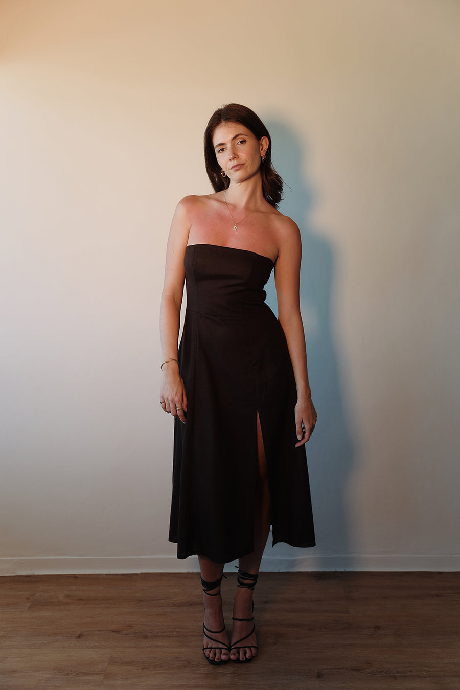The Cara Dress in Chocolate Brown