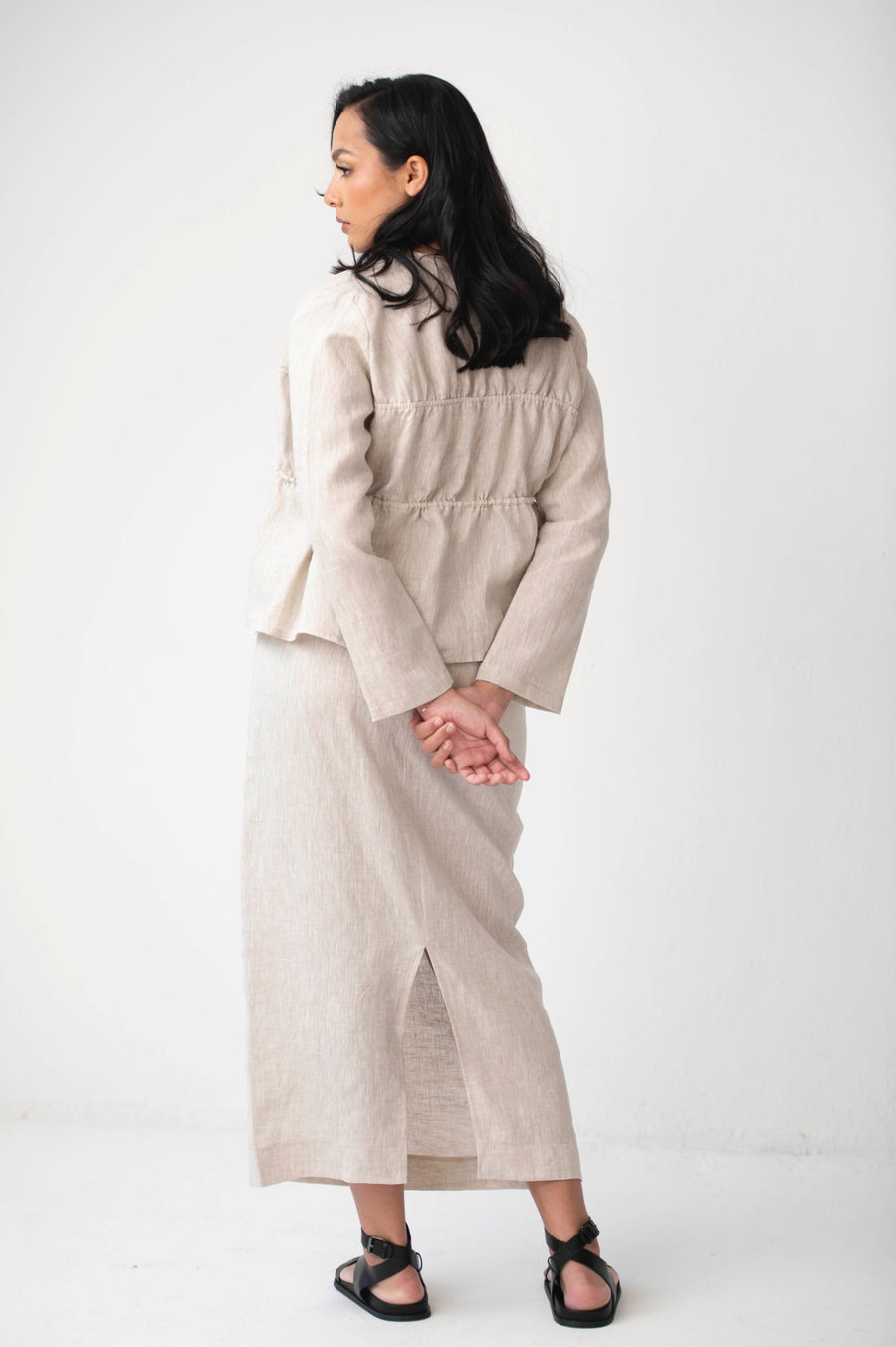 The Maxi Pencil Skirt in Natural