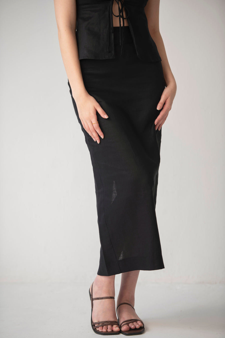 The Maxi Pencil Skirt in Black