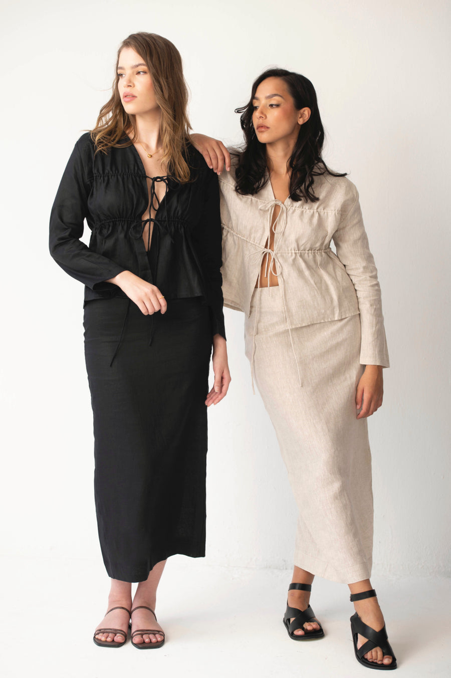 The Maxi Pencil Skirt in Natural