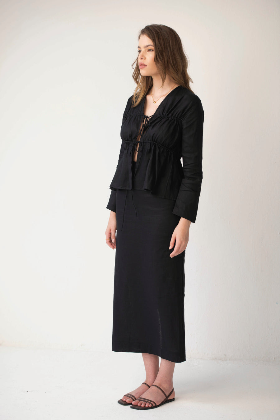 The Maxi Pencil Skirt in Black