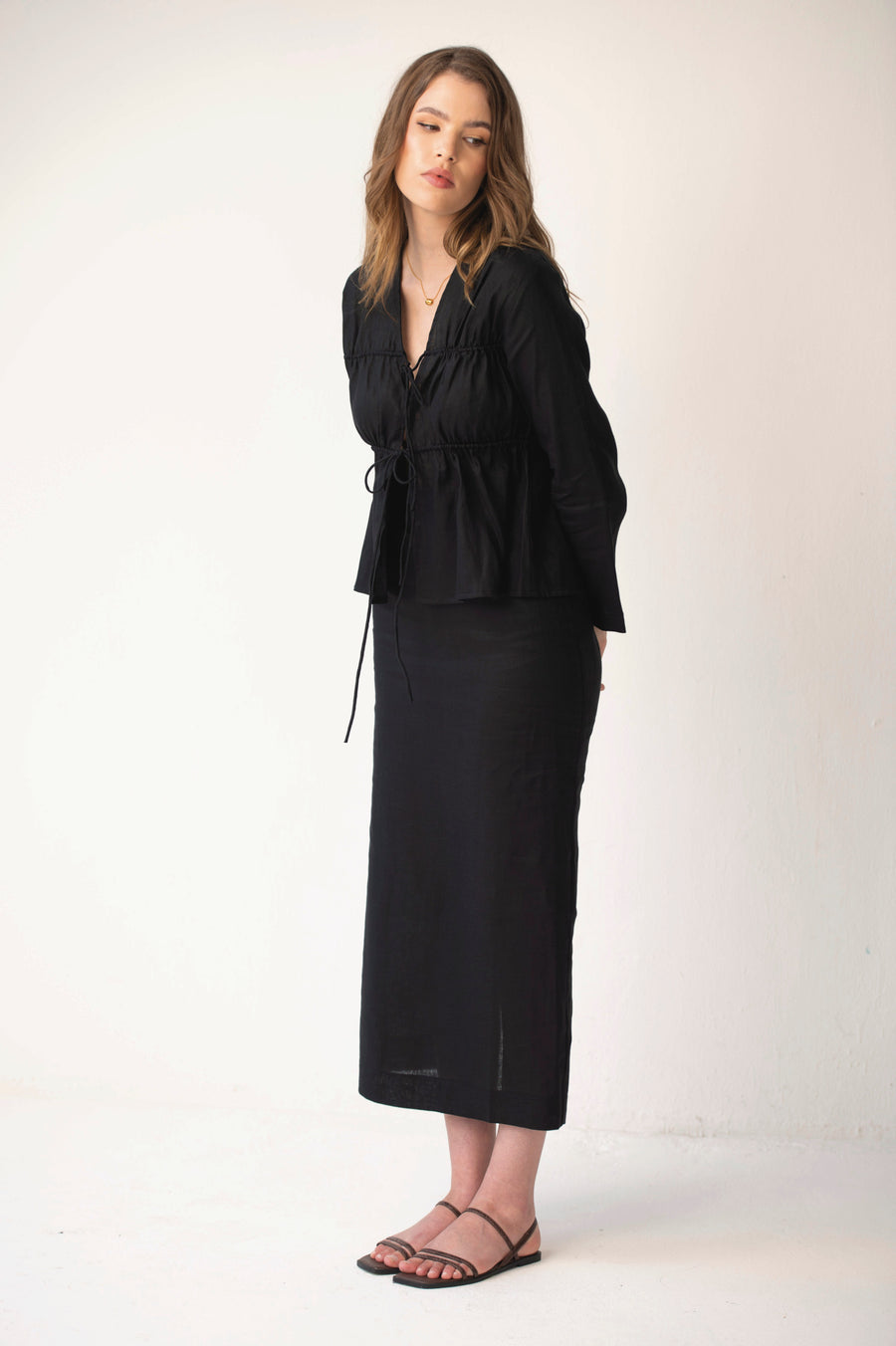 The Maxi Pencil Skirt in Black
