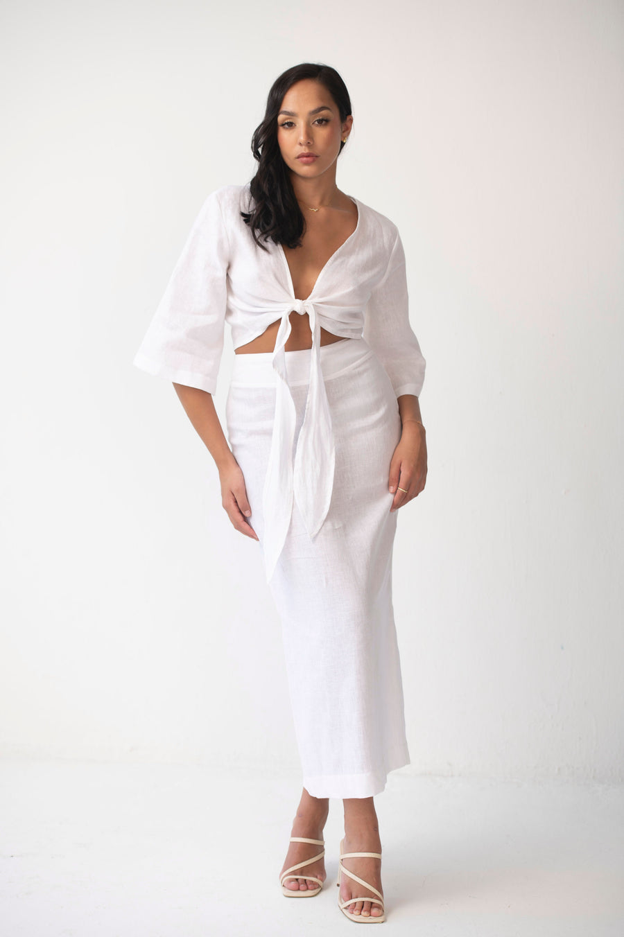 The Maxi Pencil Skirt in White