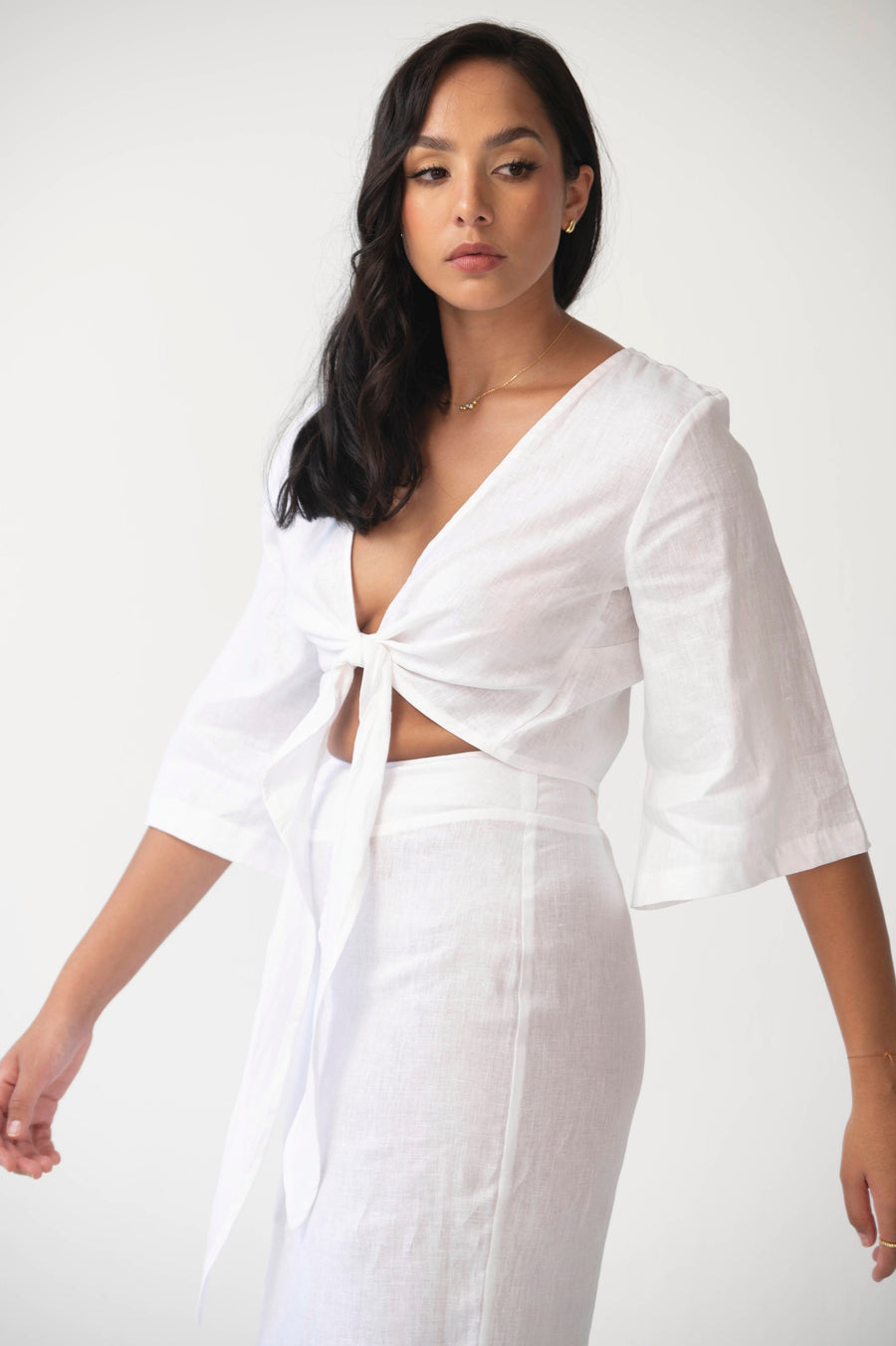 The Maxi Pencil Skirt in White