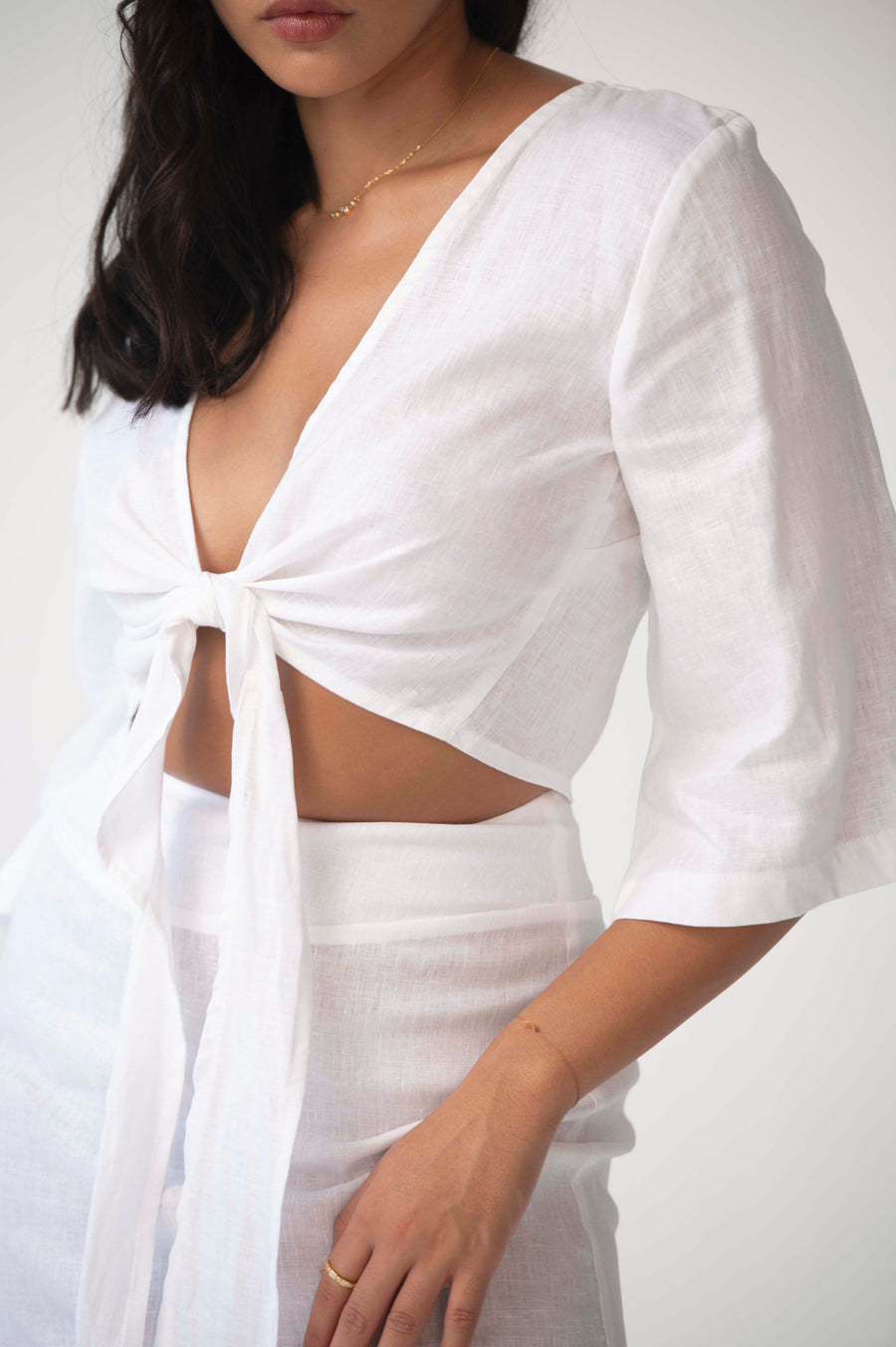 The Wrap Top in White