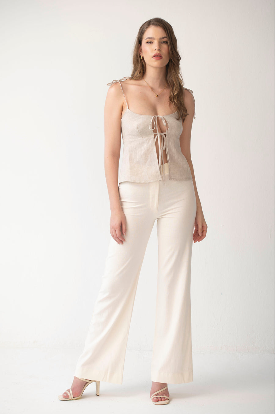 The Harlow Pants in Cream