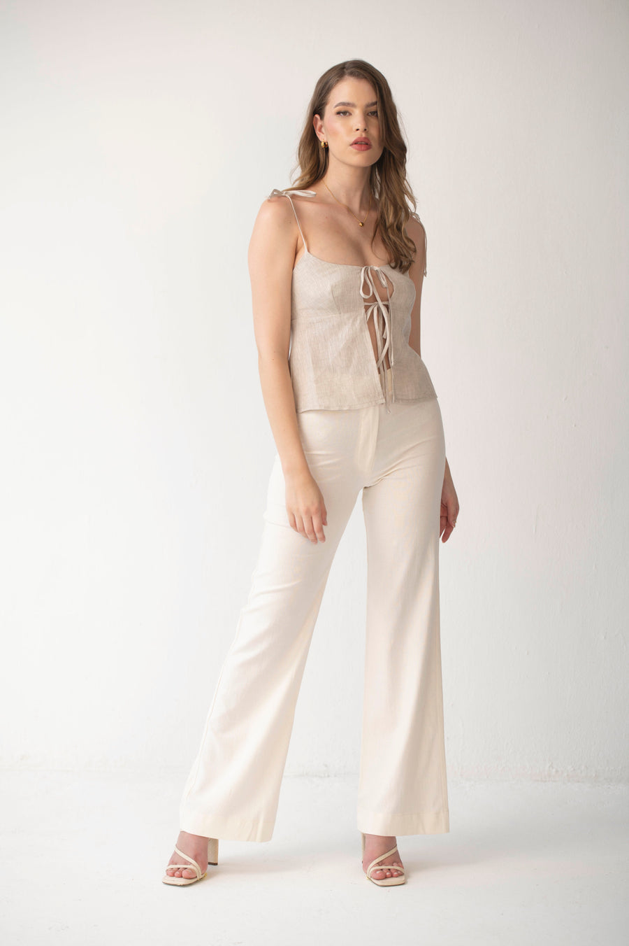 The Harlow Pants in Cream