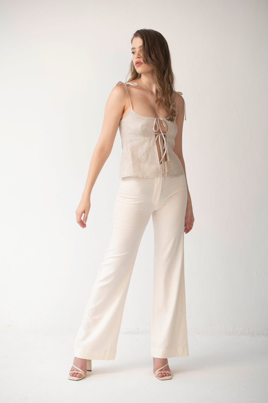 The Harlow Pants in Cream