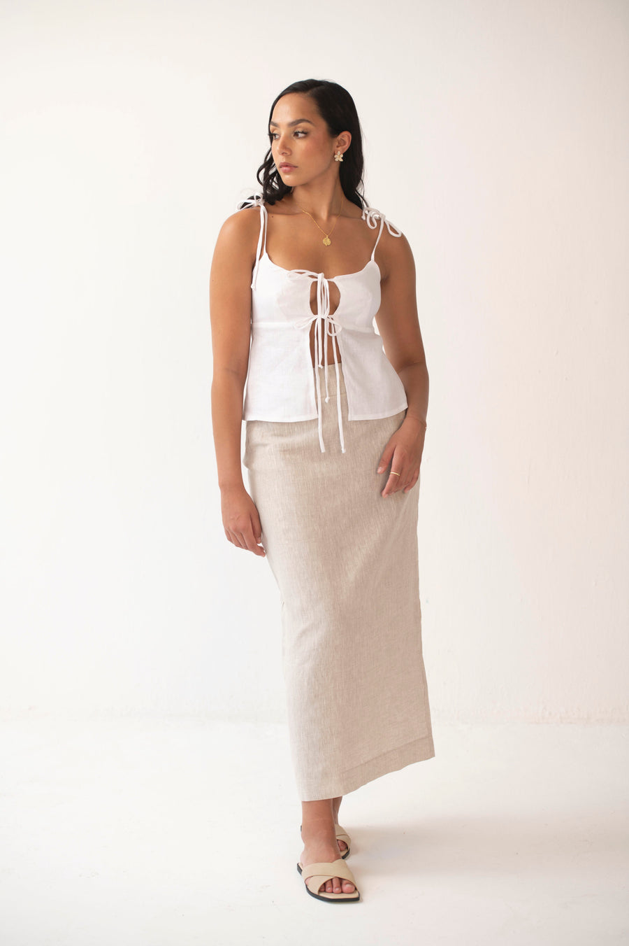 The Maxi Pencil Skirt in Natural