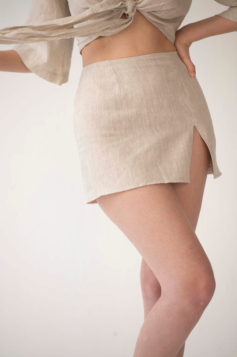 The Mini Skirt in Natural