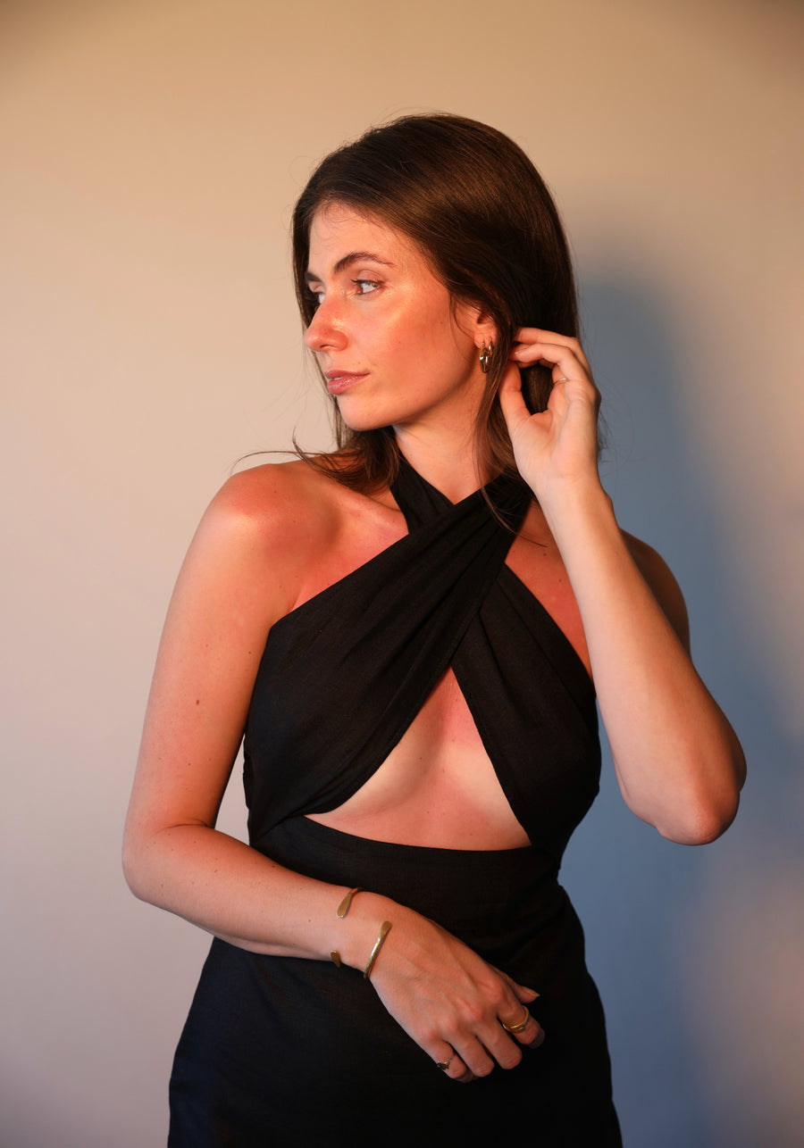 The Storm Mini Dress in Black