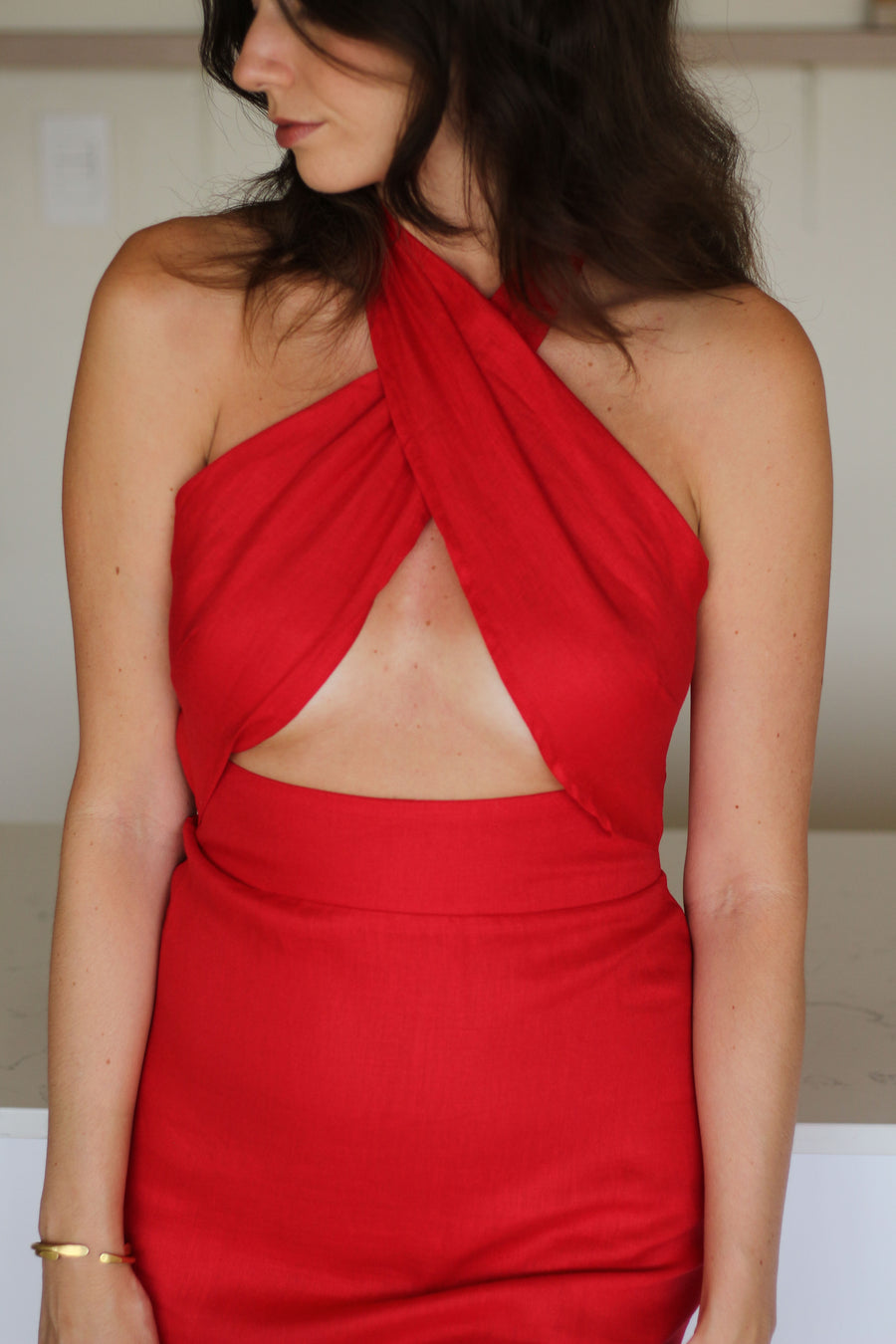 The Storm Mini Dress in Red