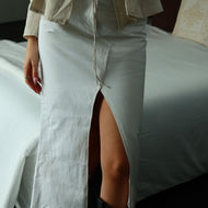 The REMADE Maxi Skirt in Milk