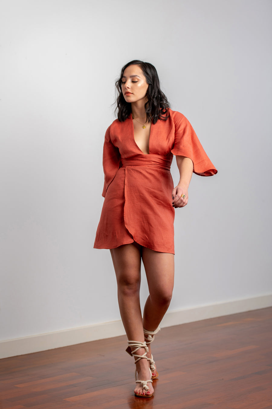 The Mini Dress in Rust