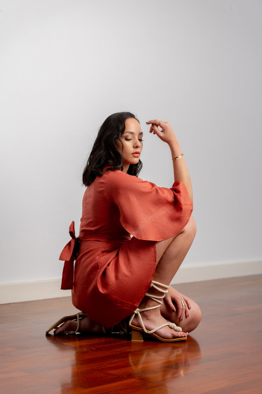 The Mini Dress in Rust