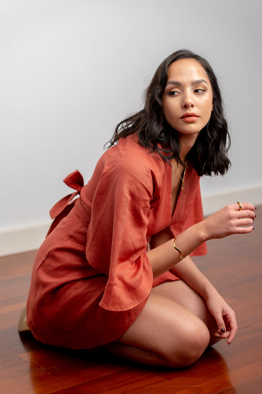 The Mini Dress in Rust