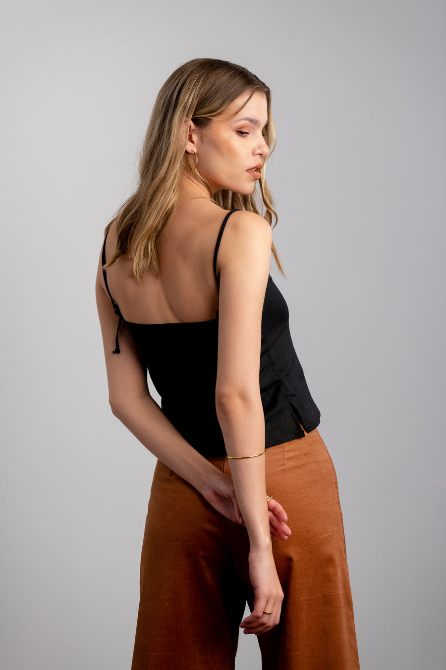The Straight Cami in Black