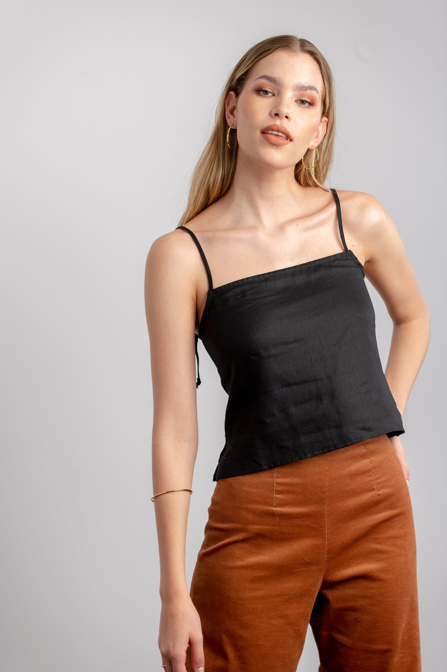The Straight Cami in Black