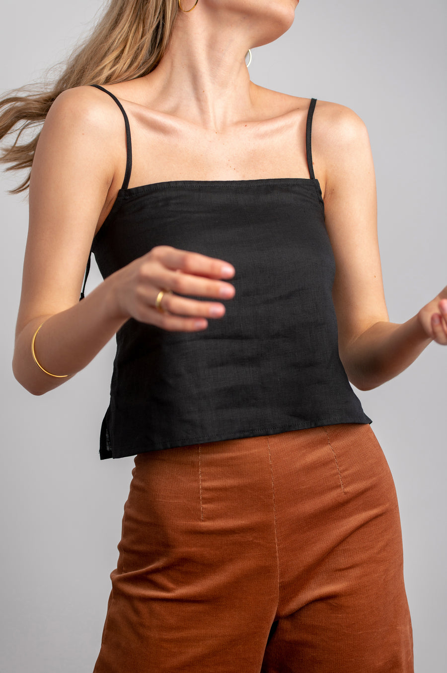 The Straight Cami in Black