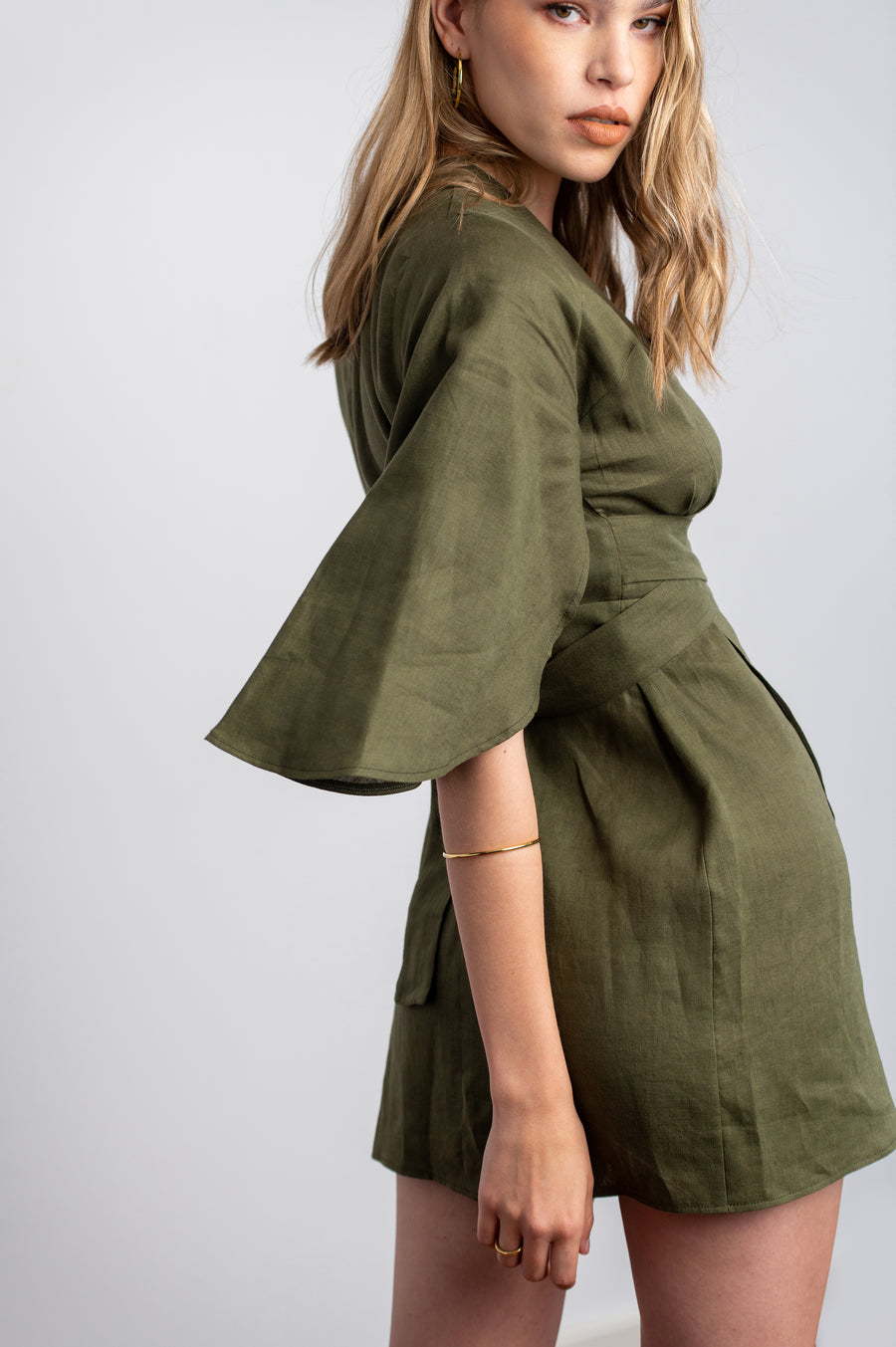 The Mini Dress in Chive
