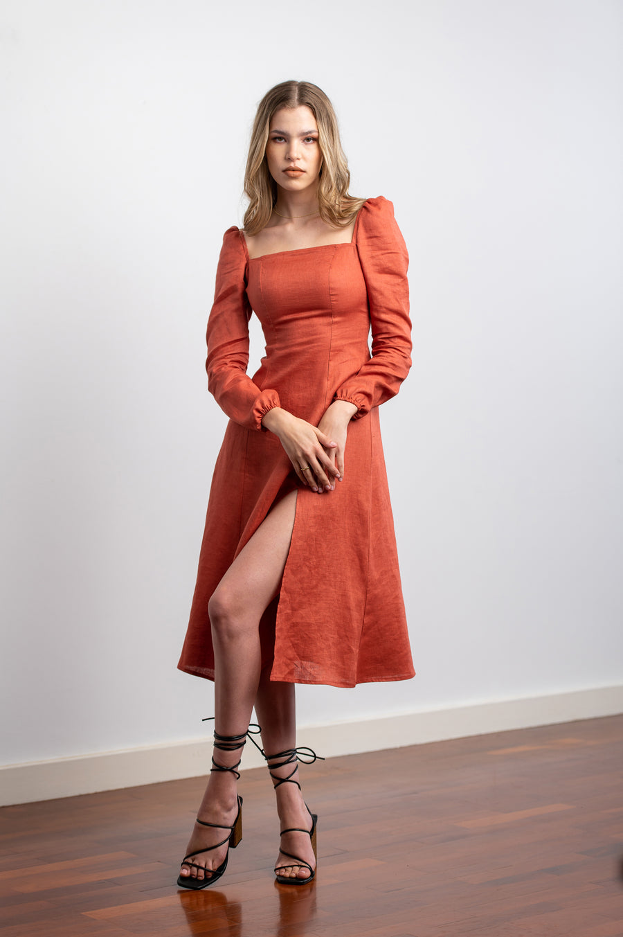 The Bailey Dress in Rust