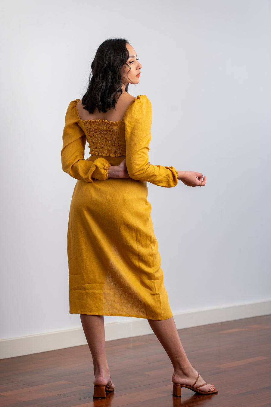 The Wrap Skirt in Mustard