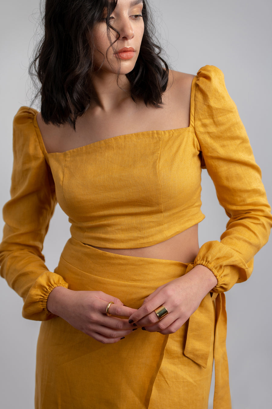 The Bailey Top in Mustard