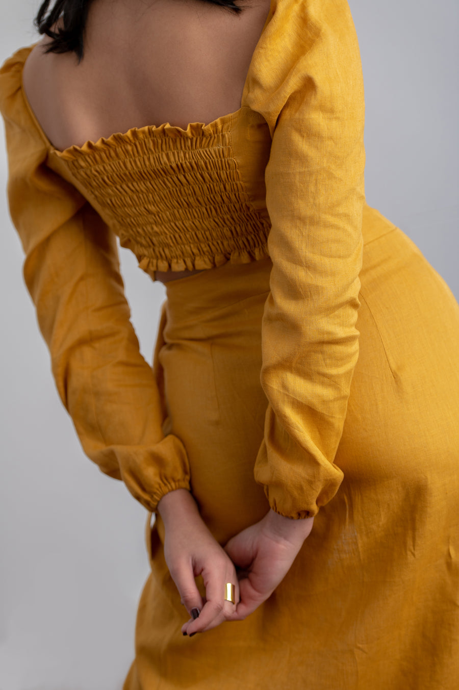 The Wrap Skirt in Mustard