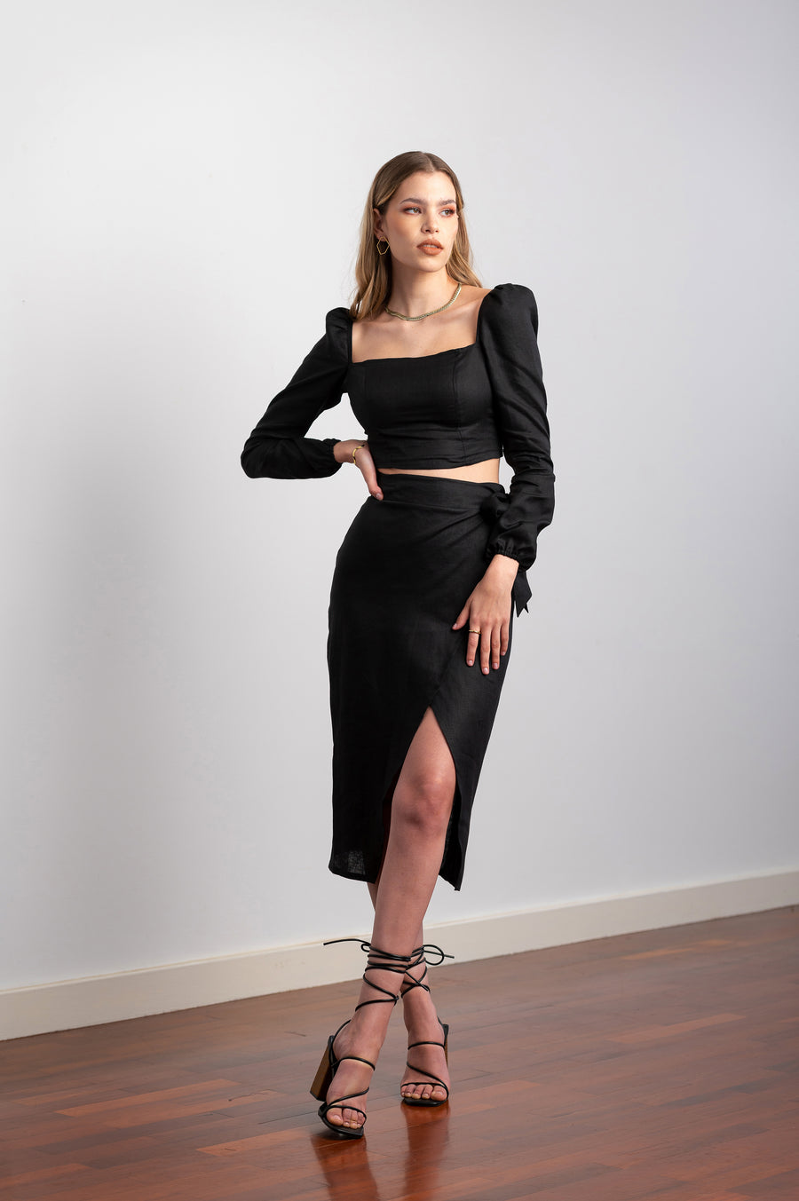 The Wrap Skirt in Black